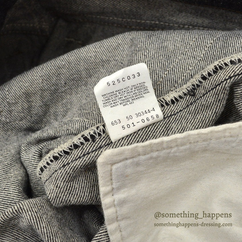 1990's DEADSTOCK Levi's 501 BLACK DENIM PANTS... W31 L30