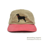 1990's BLACK DOG BRAND DOG EMBROIDERY TWO TONE CAP...