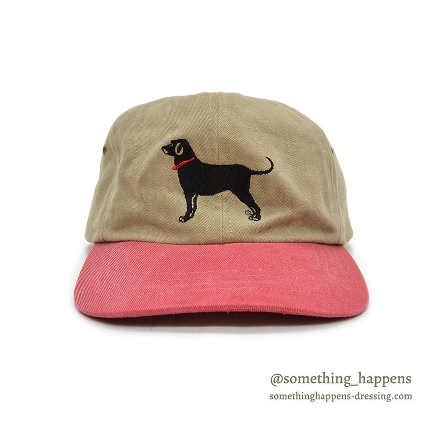 1990's BLACK DOG BRAND DOG EMBROIDERY TWO TONE CAP...