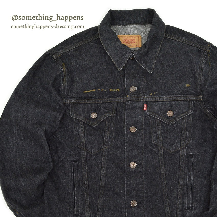 1980's Levi's 70506-0259 BLACK DENIM JACKET... 42R
