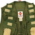 1980's COLUMBIA FISHING VEST OLIVE ... SMALL