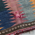 OLD NATURAL DYED HAND WOVEN TRIBAL RUG... 118cm/100cm