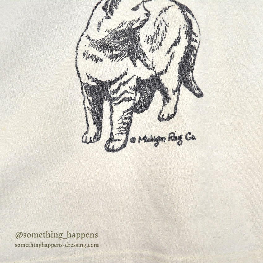 1990's MICHIGAN RAG CO. CAT PRINT T-SHIRT ...