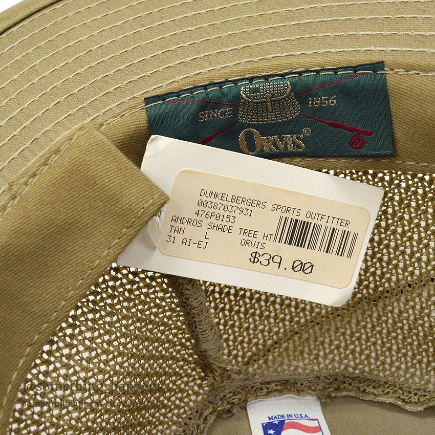 1990's DEADSTOCK ORVIS ANDROS SHADE TREE HAT TAN...L