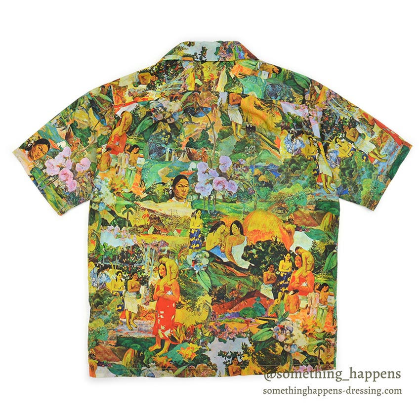 1970s~ ROSS SUTHERLAND Gauguin ART PRINT S/S SHIRT ... M