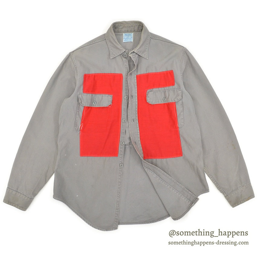 ~1960's SEARS MOUNTAIN CLOTH HUNTING SHIRT...
