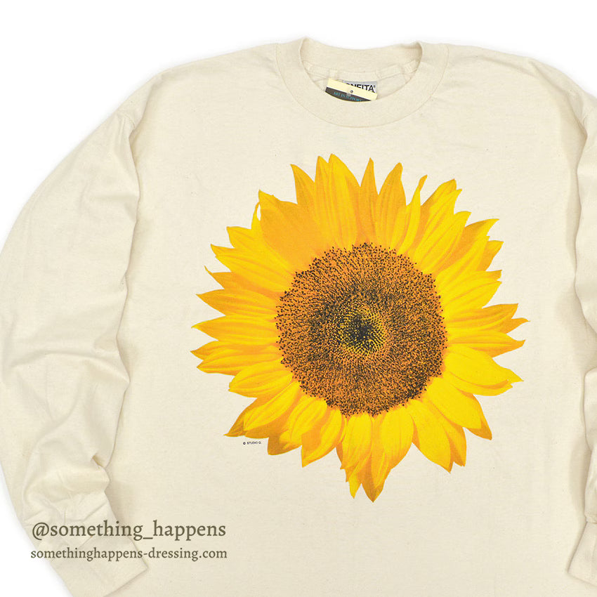 1990's DEADSTOCK ONEITA SUN FLOWER L/S T-SHIRT ... XL