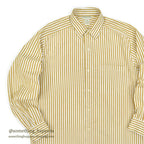 1980's BANANA REPUBLIC SAFARI & TRAVEL STRIPE SHIRT...M