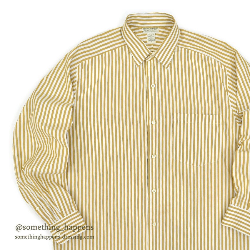 1980's BANANA REPUBLIC SAFARI & TRAVEL STRIPE SHIRT...M