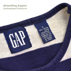 1980's~ GAP WIDE STRIPE COTTON L/S TEE... L