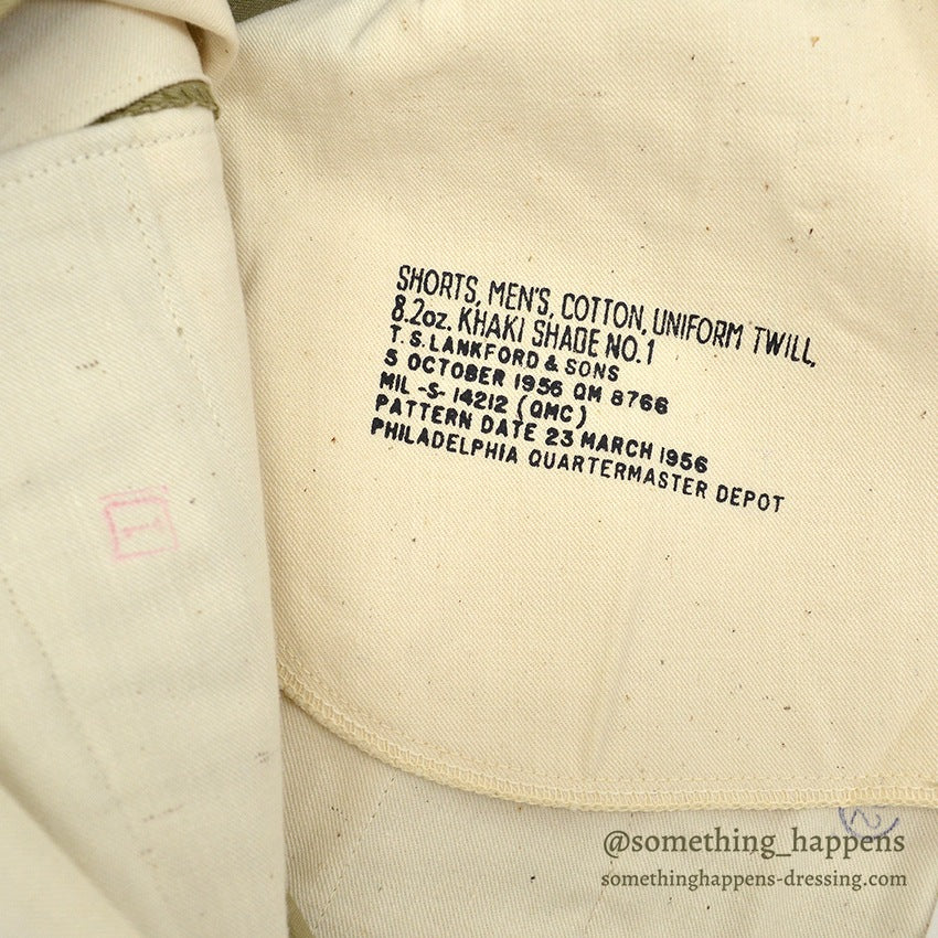 1950's DEADSTOCK U.S.ARMY SHORTS, MEN'S, COTTON, UNIFORM TWILL 1 ... W34