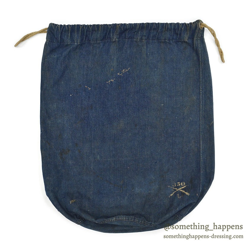 1910's USARMY WW1 ERA BLUE DENIM BARRACKS BAG PATCH...