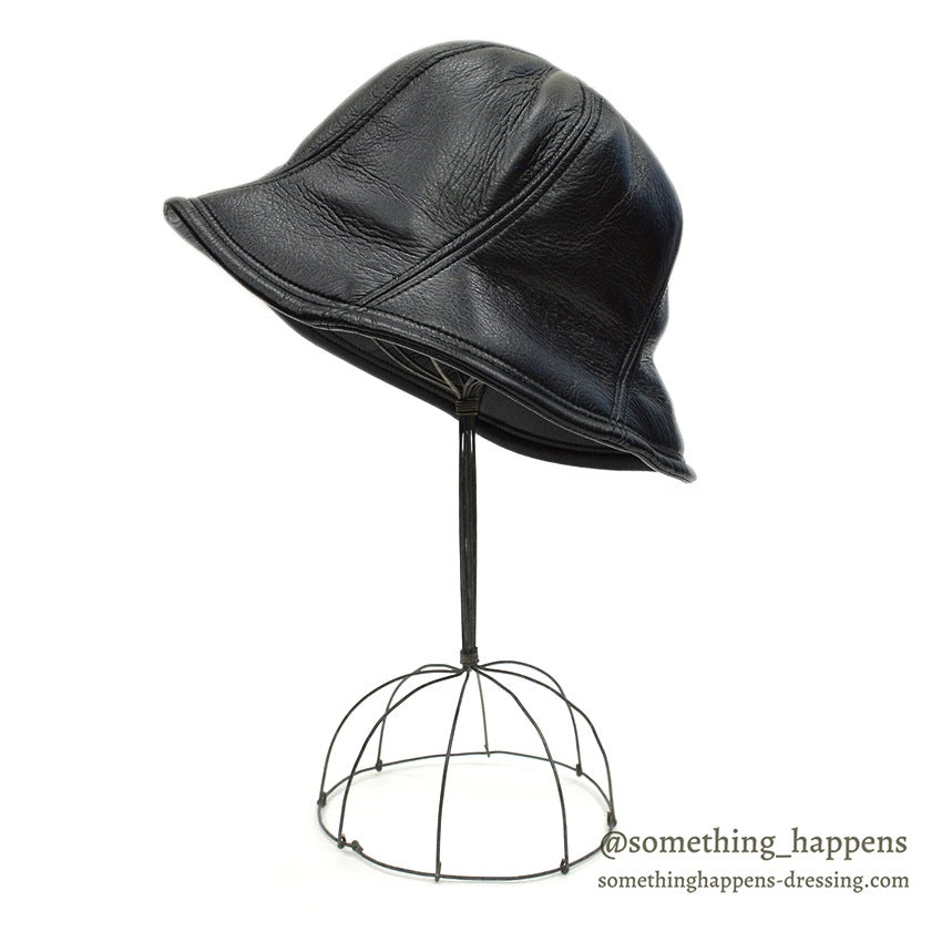 FAKE LEATHER ALL BLACK HAT 1...