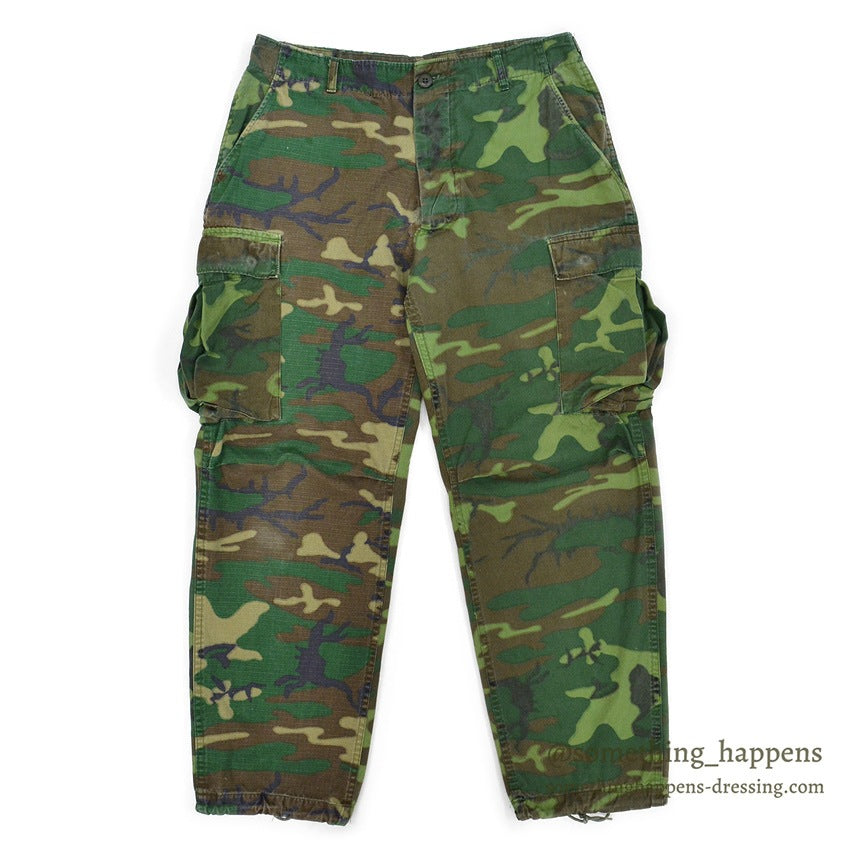 1970's USARMY ERDL MIX LEAF PANTS CRAZY PATTERN... MEDIUM-REGULAR