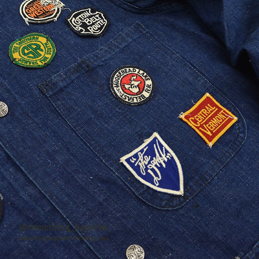 1950's DUBBLEWARE MEMORIAL RAILROAD DENIM COVERALL...