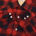 1950's DEADSTOCK WASHINGTON DEE CEE PRINT FLANNEL SHIRT...L