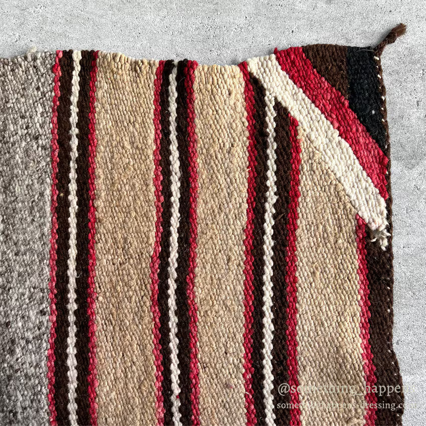 ~1930's NAVAJO RUG SINGLE SADDLE BLANKET ... 81cm/76cm