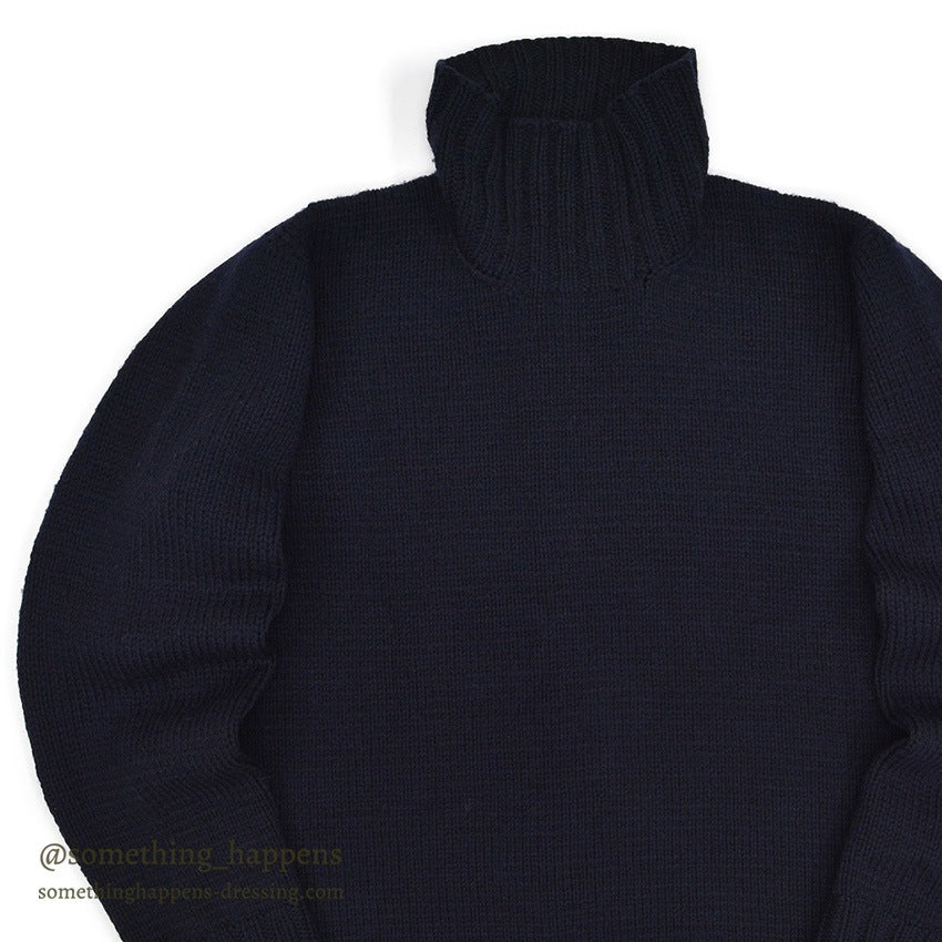 1940's AMERICAN RED CROSS WW2 TURTLE NECK WOOL SWEATER NAVY...