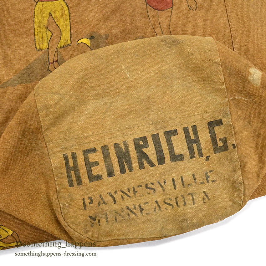1940's U.S.M.C. WW2 ORIGINAL HAND PAINTED DUFFEL SEABAG ...