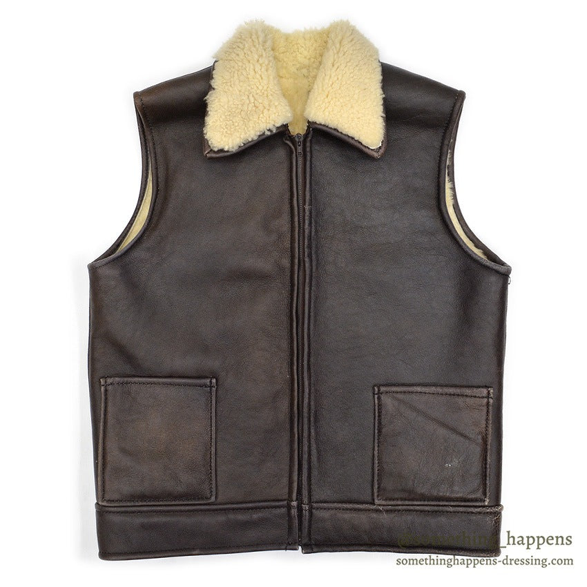 1970's~ THE SHEEP SHACK MOUTON SHEARLING VEST...