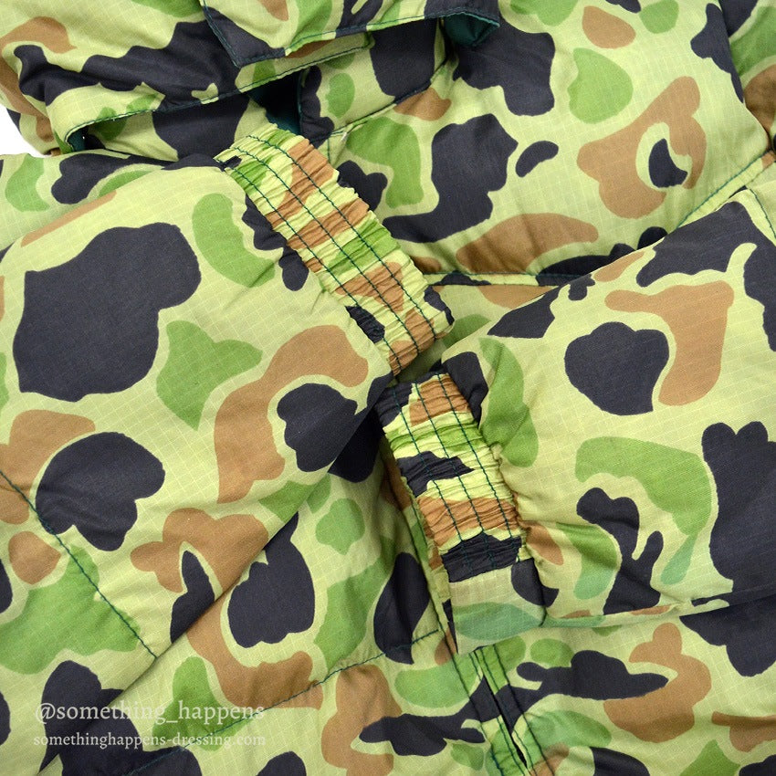 ~1980's TOUCH DOWN DUCK HUNTER CAMO REVERSIBLE DOWN JACKET...S