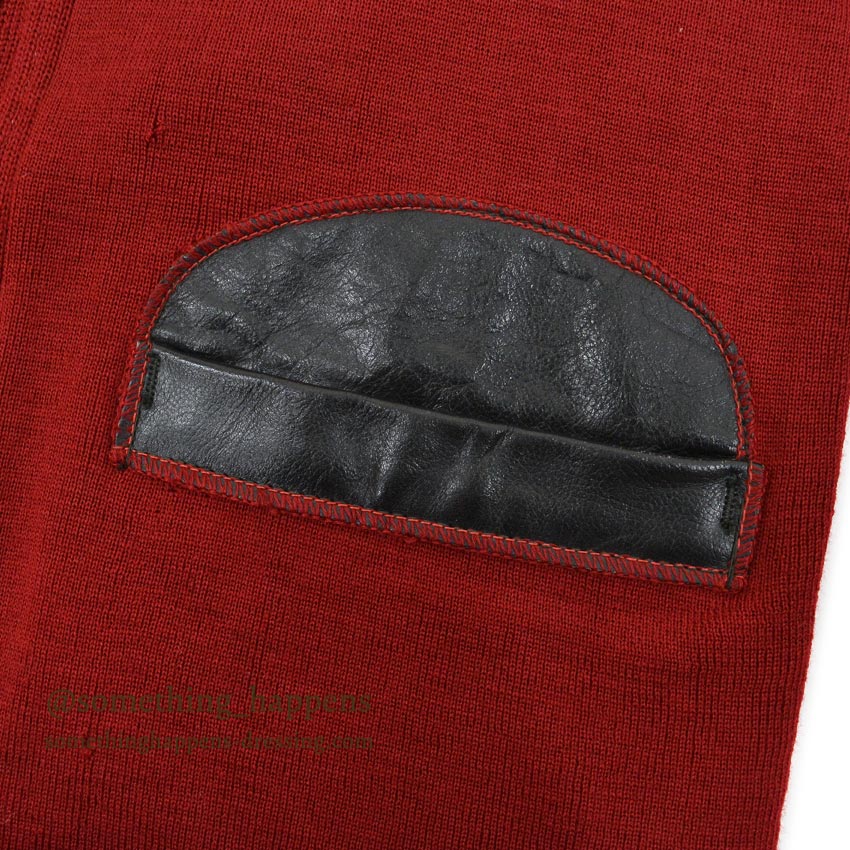1960's PAUL GRAF SHOOTING ZIP UP WOOL CARDIGAN DARK RED... 44