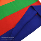 1990's J.CREW MULTI WIDE BORDER WOOL SWEATER... XL