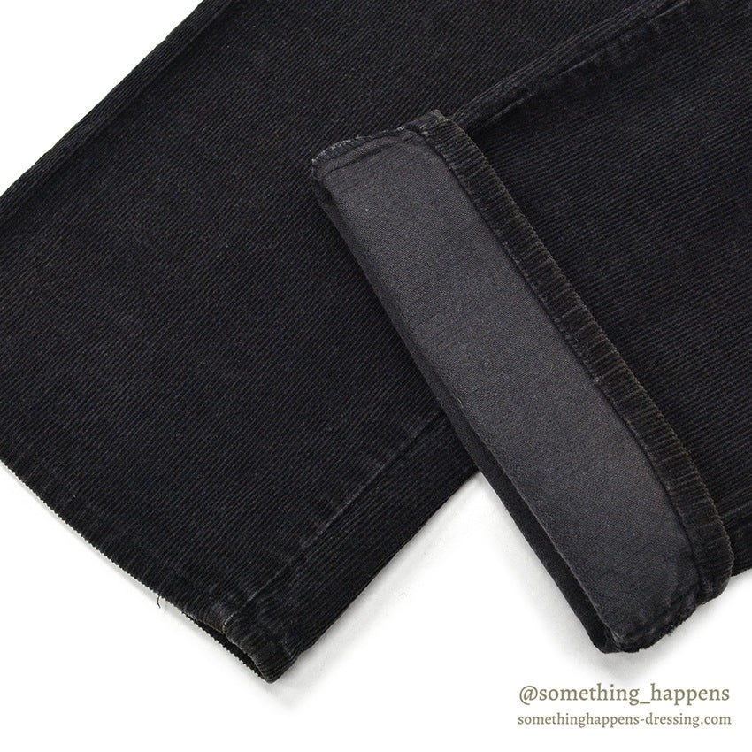 1980's Lee 200 CORDUROY PANTS BLACK 42TALON ... W32/L35