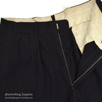 1950's BROOKS BROTHERS BLACK/GRAY STRIPE WOOL SLACKS ... W31/L31