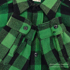 1950's KING KOLE GREEN/BLACK WOOL SHIRT UNUSUAL...