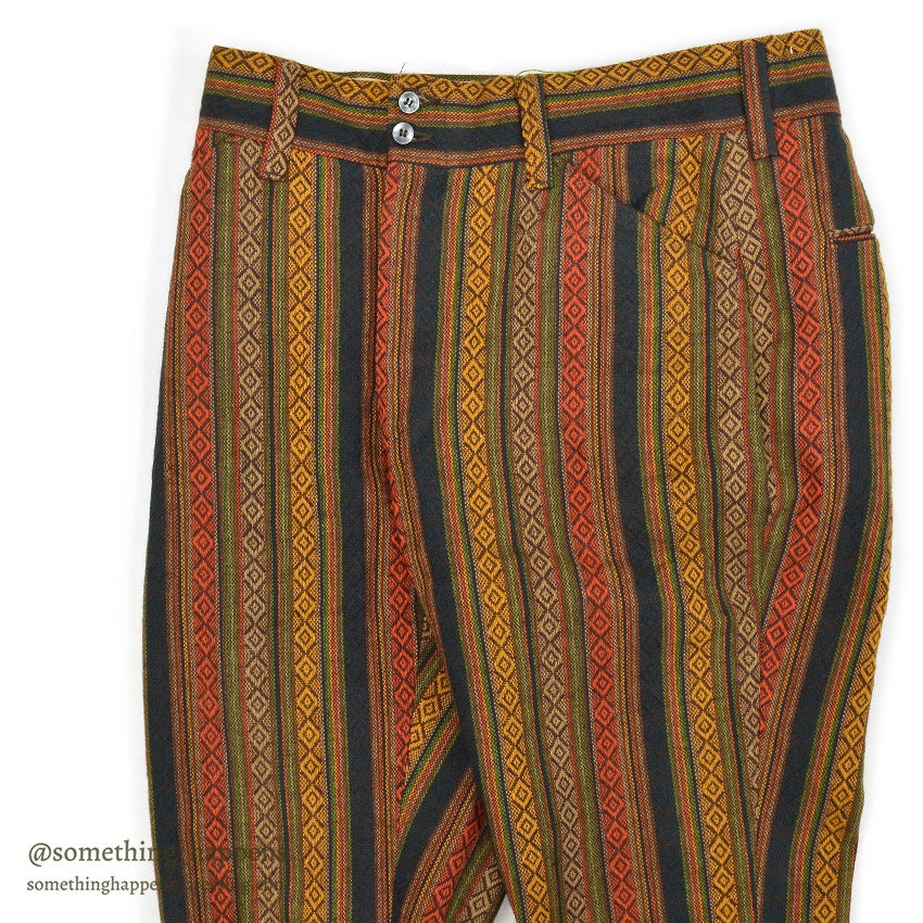 1970's MACH II BY ARROW MULTI STRIPE PATTERN FLARE PANTS... W32/L29