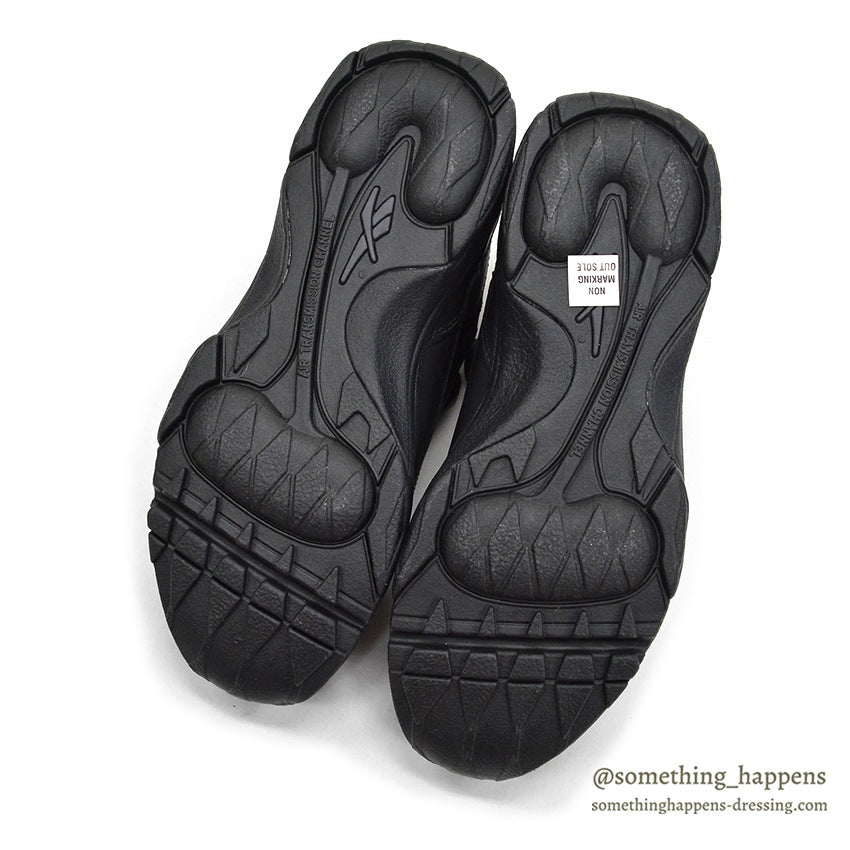1990's DEADSTOCK REEBOK REJUVENATION BLACK LEATHER SHOES... 27.0cm