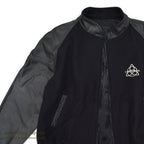 1990's~ CHARMED ALL BALCK WOOL / LEATHER JACKET .... M