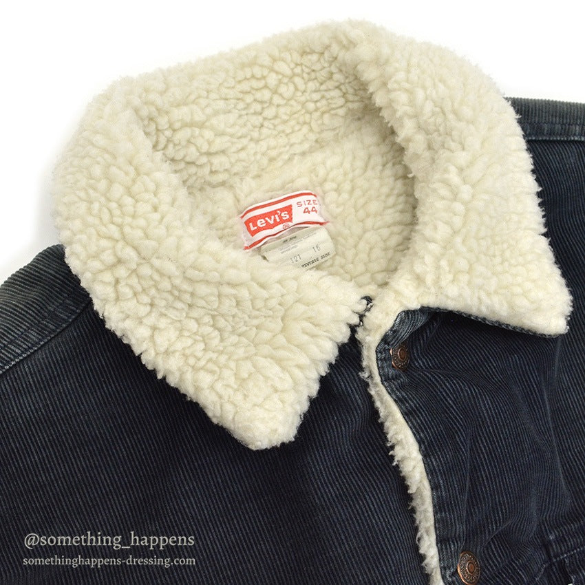 1970's LEVI'S 70605-1517 BIG-E CORDUROY BOA JACKET ... 44