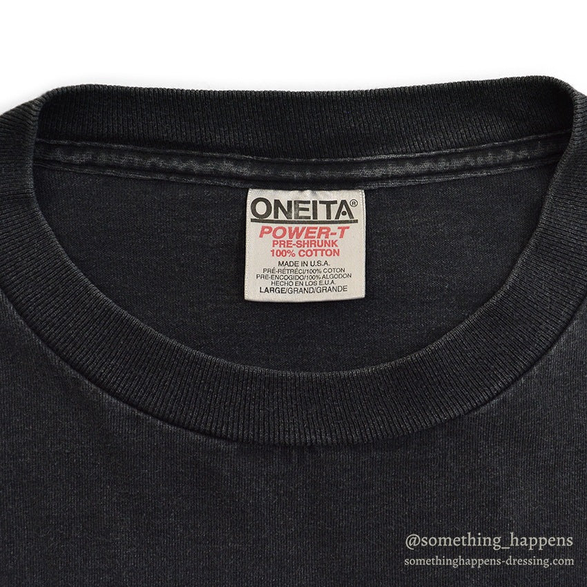 1990's ONEITA BLACK POCKET T-SHIRT ... LARGE