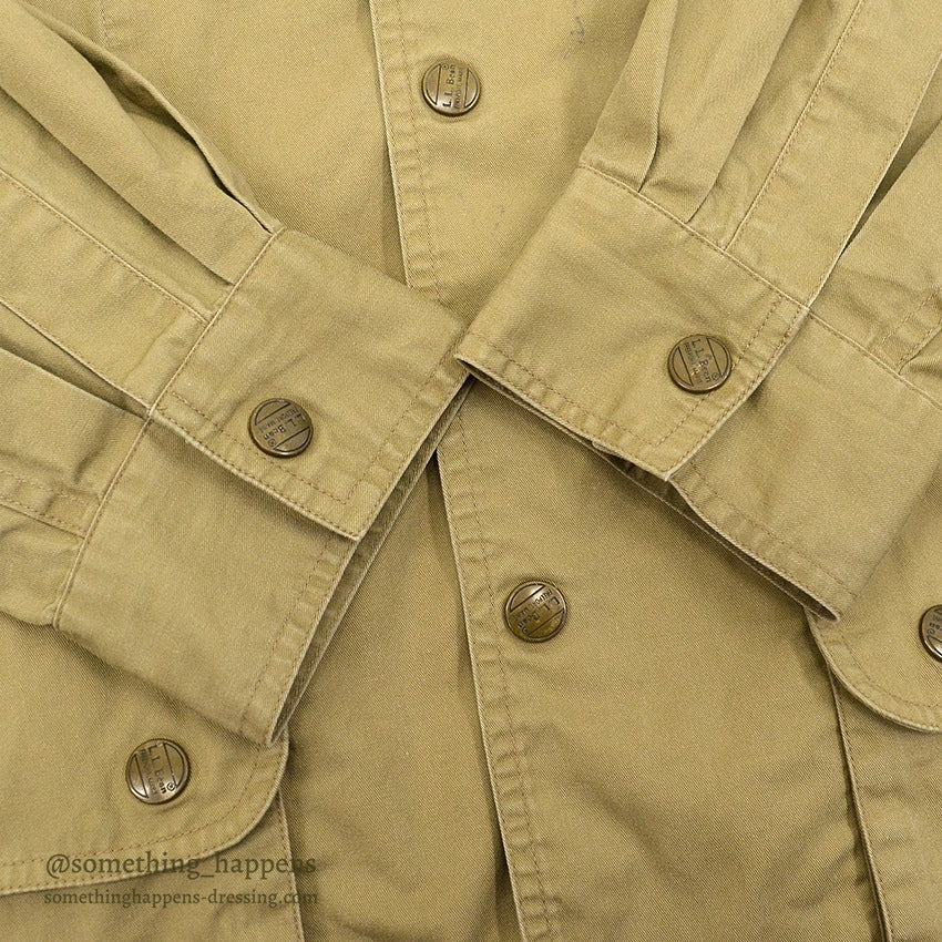 1980's~ LLBEAN COTTON POPLIN SAFARI JACKET...