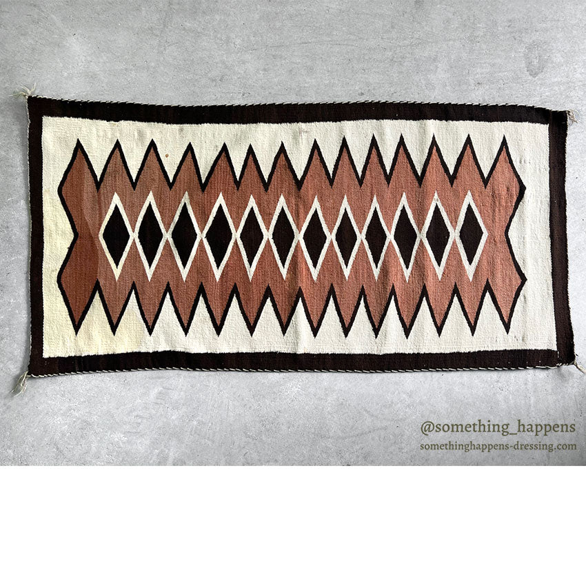 NAVAJO RUG DIAMONDS PATTERN RUNNER... 157cm/80cm