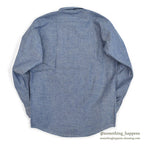 1970's DEADSTOCK WOOLRICH ALL COTTON CHAMBRAY SHIRT ORANGE SELVEDGE ... M