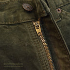 1990's Levi's 550 MOSS GREEN DENIM SHORTS... W33/L00