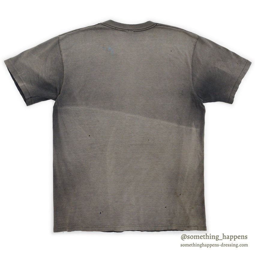 1990's BLACK FADED PLAIN POCKET T-SHIRT ...