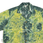 1950's KAMEHAMEHA LEAF PATTERN NYLON ALOHA SHIRT ... L