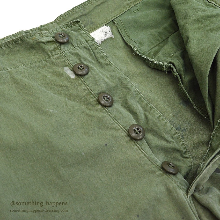 1960's USARMY JUNGLE FATIGUE PANTS POPLIN... MEDIUM-REGULAR