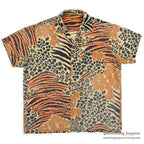 1960's~ ANIMAL PRINT S/S SHIRT...