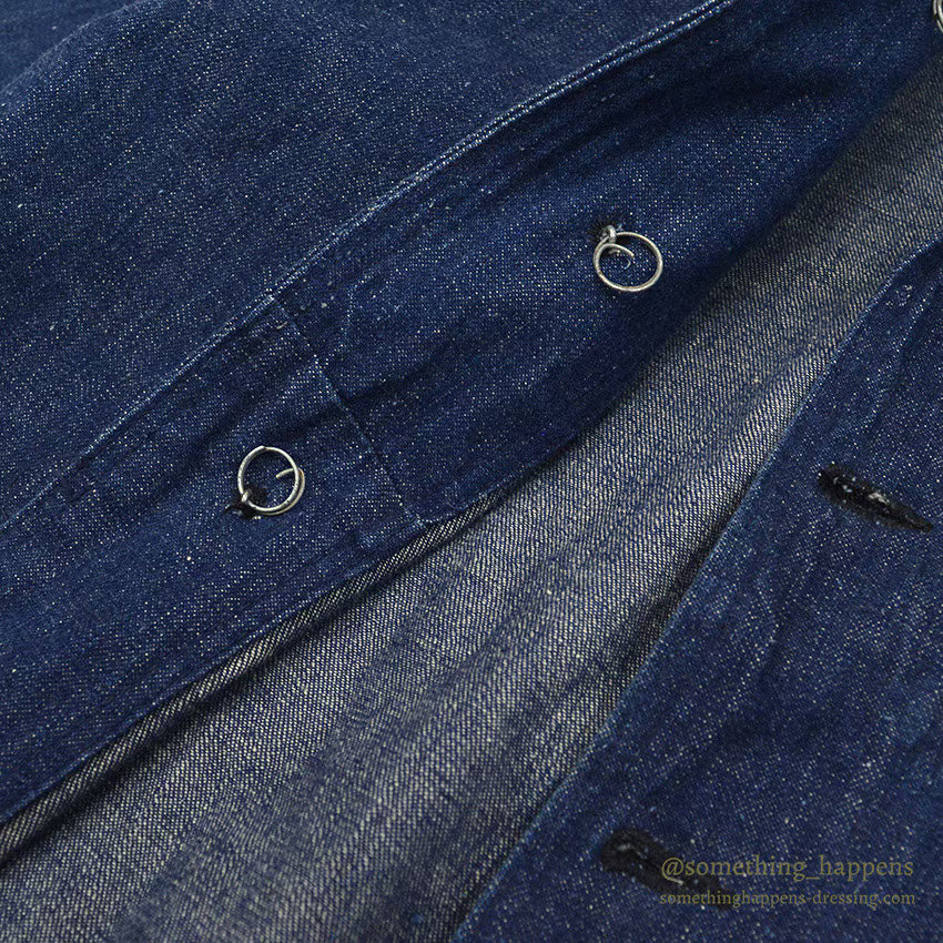 1940's U.S.NAVY WW2 SHAWL COLLAR DENIM JACKET DARK ...