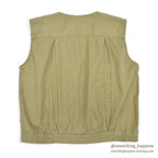 1970's~ UNUSUAL COTTON TWILL FISHING VEST...