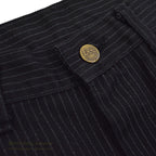 1980's Lee 200 STRIPE BLACK COTTON PANTS... W33/L27