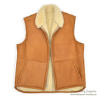 ~1990's DEADSTOCK SAWYER OF NAPA MOUTON SHEARLING VEST...L