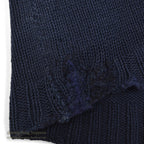 1930's~ OLD DARK NAVY KNIT WOOL SWEATER / FADED...