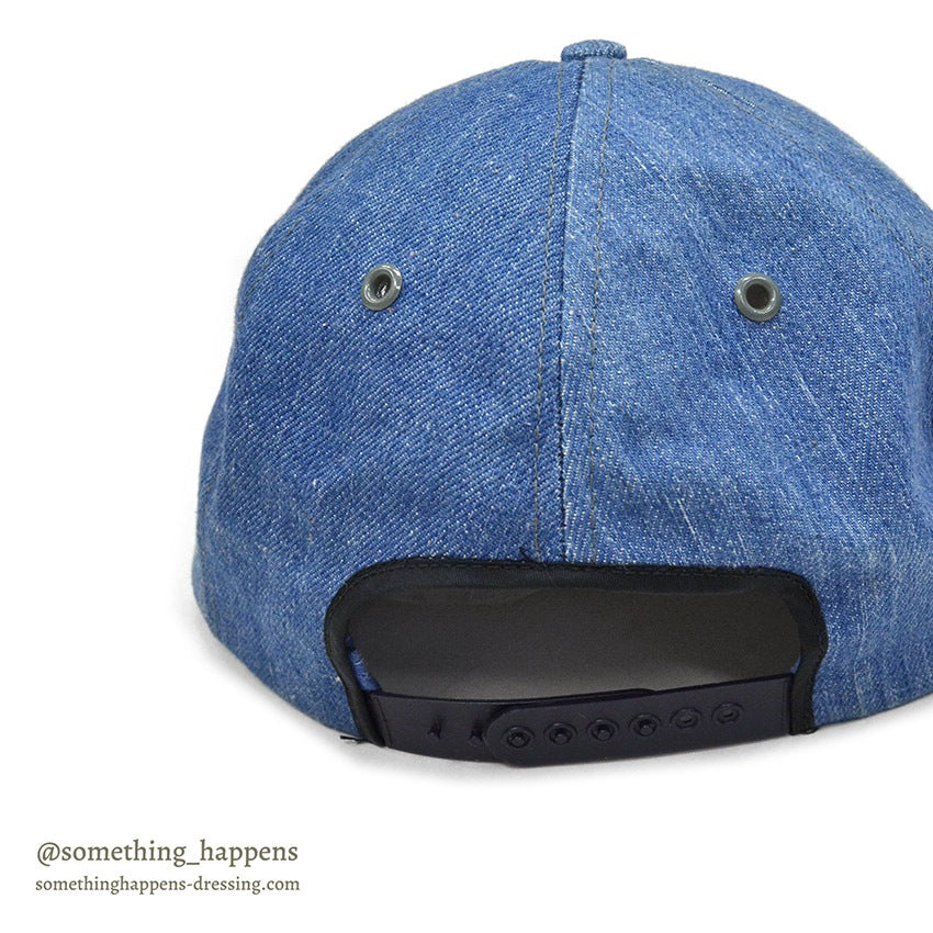 1970's~ OLD BLUE DENIM CAP...FITS ALL