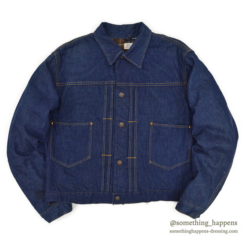 ~1960's SEARS TWO-POCKET DENIM JACKET / COTTON FLANNEL LINING ...